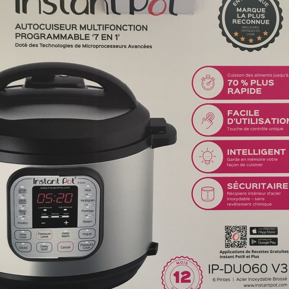Instant Pot IP-DUO60 V3 6 Qt Stainless Steel